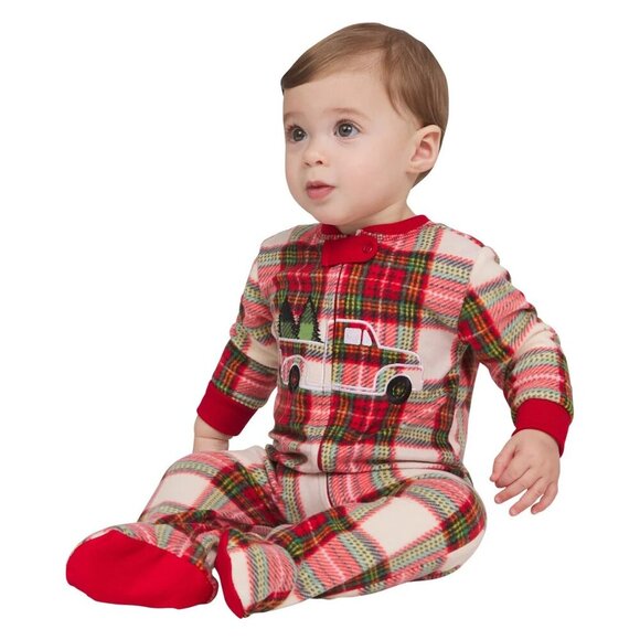 Eddie Bauer Family Holiday Pajama Baby One Piece 6M - Picture 2 of 5